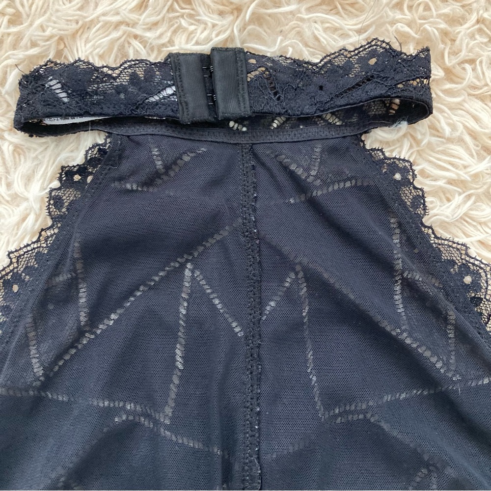 Intimately Free People Black Moonstruck High Neck Halter Bralette - Picture 9 of 12